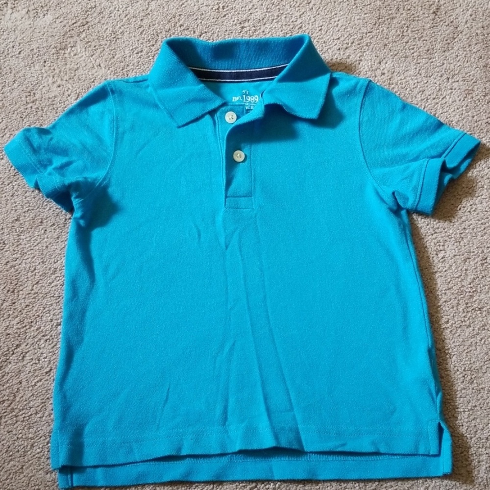 Boys 5t blue short sleeve polo shirt